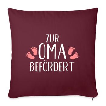 Oma - Sofakissenbezug 45 x 45 cm - Burgunderrot - Vorne