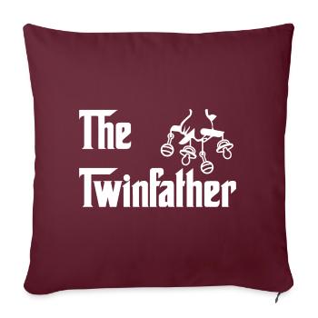 The Twinfather Zwillinge Dad Papa - Sofakissenbezug 45 x 45 cm - Burgunderrot - Vorne