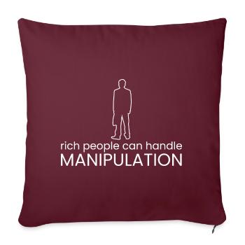 faire face à la manipulation des gens riches - Housse de coussin décorative 45 x 45 cm - bordeaux - Devant