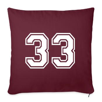 33 - Housse de coussin décorative 45 x 45 cm - bordeaux - Devant