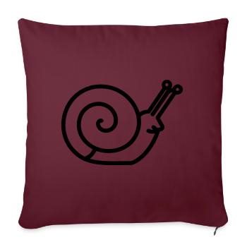 Escargot - Housse de coussin décorative 45 x 45 cm - bordeaux - Devant