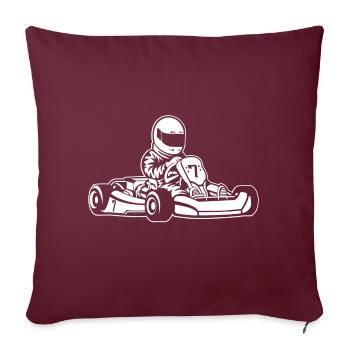 Go-Kart / Go-Cart 01_weiß - Sofakissenbezug 45 x 45 cm - Burgunderrot - Vorne