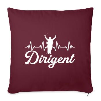 Dirigent Dirigentin Dirigieren Chor Herzschlag - Sofakissenbezug 45 x 45 cm - Burgunderrot - Vorne