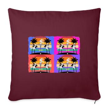 Parcours d’obstacles vs parcomètre à obstacles - Housse de coussin décorative 45 x 45 cm - bordeaux - Devant
