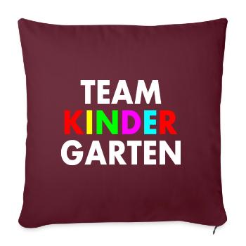Jardin d’enfants en équipe - Housse de coussin décorative 45 x 45 cm - bordeaux - Devant