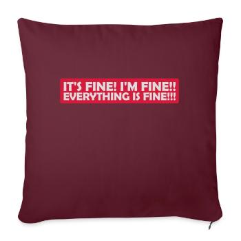 Tout va bien devis - Housse de coussin décorative 45 x 45 cm - bordeaux - Devant