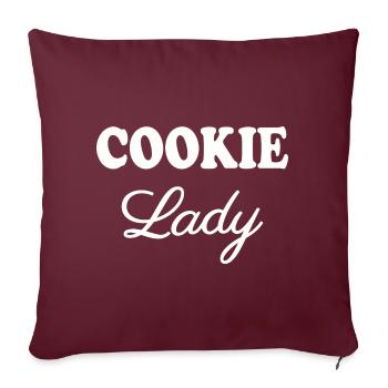Cookie Lady - Housse de coussin décorative 45 x 45 cm - bordeaux - Devant
