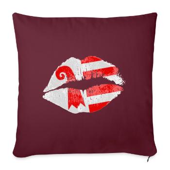 Kiss (Jura) - Housse de coussin décorative 45 x 45 cm - bordeaux - Devant