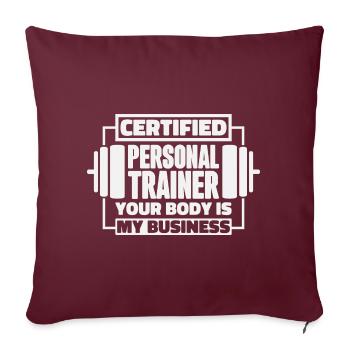 FitnessTrainer Gym personal trainer Cadeau - Housse de coussin décorative 45 x 45 cm - bordeaux - Devant