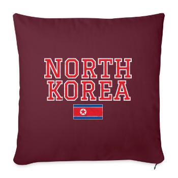 Nordkorea - Sofakissenbezug 45 x 45 cm - Burgunderrot - Vorne