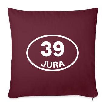 39 jura - Housse de coussin décorative 45 x 45 cm - bordeaux - Devant