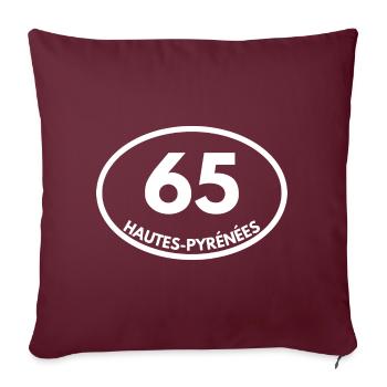 65 - Housse de coussin décorative 45 x 45 cm - bordeaux - Devant