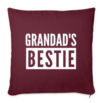 OPA'S BESTIE - Sofakissenbezug 45 x 45 cm - Burgunderrot - Vorne