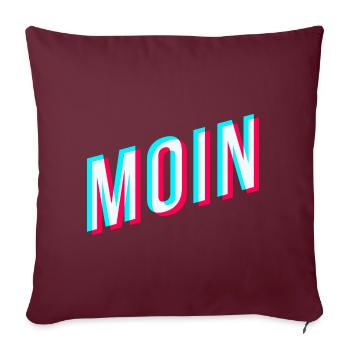 Moin | Glitcheffekt | Tiktok - Sofakissenbezug 45 x 45 cm - Burgunderrot - Vorne