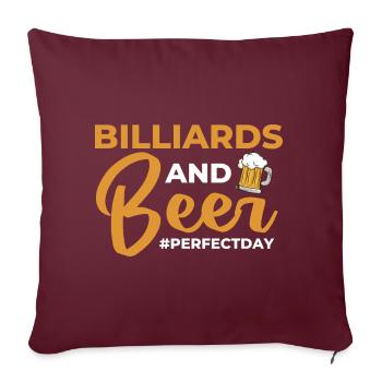 Billiards and Beer perfectday Billards - Sofakissenbezug 45 x 45 cm - Burgunderrot - Vorne