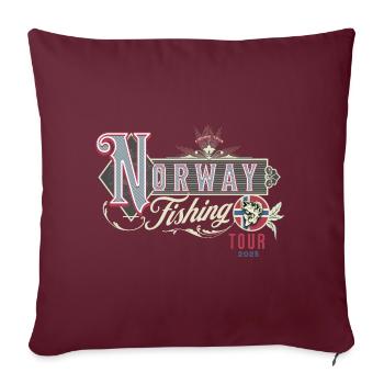 Norvège Fishing Fishing Tour 2025 (en anglais seulement) - Housse de coussin décorative 45 x 45 cm - bordeaux - Devant
