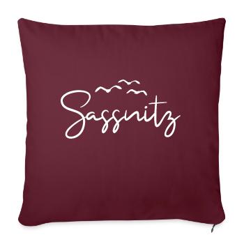 Sassnitz Seagulls Rügen Ville portuaire Sassnitz - Housse de coussin décorative 45 x 45 cm - bordeaux - Devant