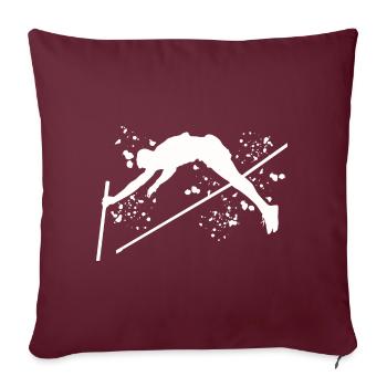 Perchiste Enfant Saut à la perche - Housse de coussin décorative 45 x 45 cm - bordeaux - Devant