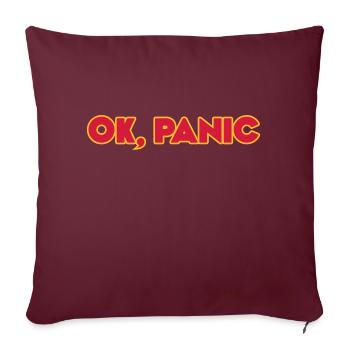 Ok, panic - Housse de coussin décorative 45 x 45 cm - bordeaux - Devant