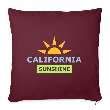 ★ Designfarben änderbar ★ California Sunshine - Sofakissenbezug 45 x 45 cm - Burgunderrot - Vorne