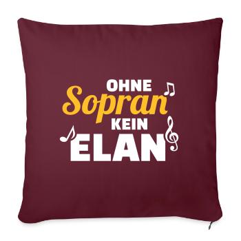 Chor - Sofakissenbezug 45 x 45 cm - Burgunderrot - Vorne