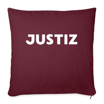 Justiz Anwalt Beruf Spruch Jura Geschenk - Sofakissenbezug 45 x 45 cm - Burgunderrot - Vorne