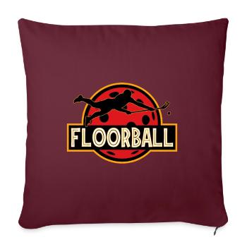 Joueur de Floorball Floorball Floorball - Housse de coussin décorative 45 x 45 cm - bordeaux - Devant