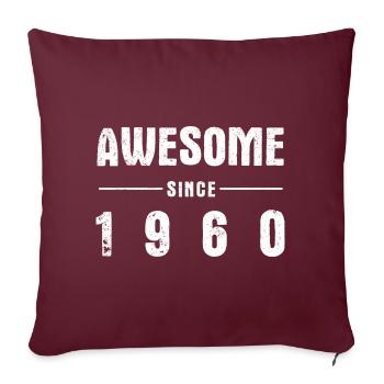 Génial -depuis- 1960 - Housse de coussin décorative 45 x 45 cm - bordeaux - Devant