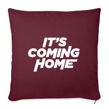 C’est le retour à la maison - Housse de coussin décorative 45 x 45 cm - bordeaux - Devant