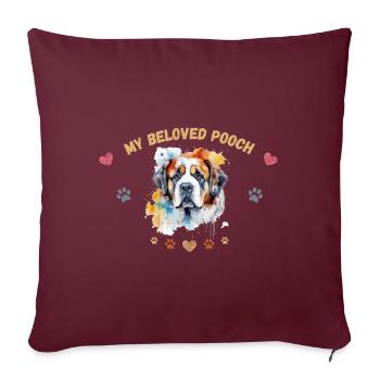 My beloved pooch G6 WE - Sofa pillowcase 17,3'' x 17,3'' (45 x 45 cm) - burgundy - Front