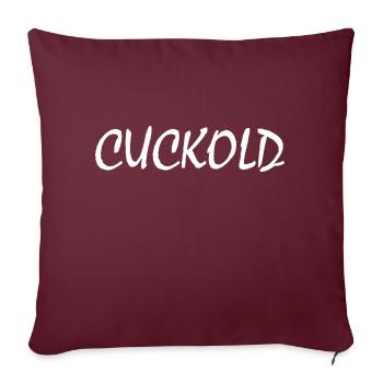 Cuckold - Sofakissenbezug 45 x 45 cm - Burgunderrot - Vorne