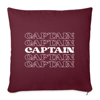 Skipper Leader Commandant en chef Officier en chef - Housse de coussin décorative 45 x 45 cm - bordeaux - Devant