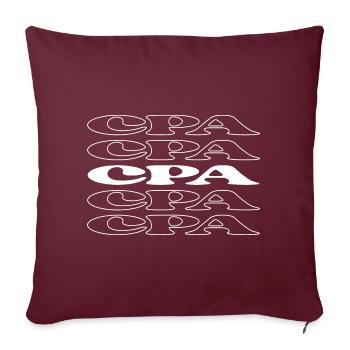 CPA Buchhalter Zertifizierter Wirtschaftsprüfer - Sofakissenbezug 45 x 45 cm - Burgunderrot - Vorne