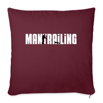 mantrailing - Sofakissenbezug 45 x 45 cm - Burgunderrot - Vorne