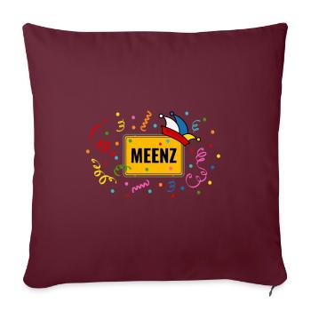 Meenz Fastnacht Fasching Ortsschild Narrenkappe - Sofakissenbezug 45 x 45 cm - Burgunderrot - Vorne