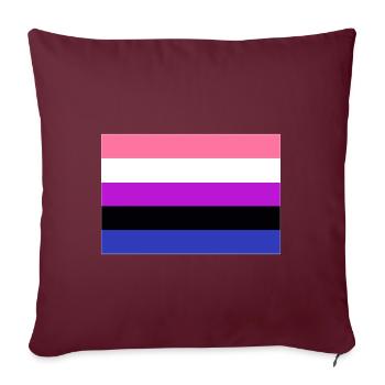 Drapeau de Genderfluid - Housse de coussin décorative 45 x 45 cm - bordeaux - Devant