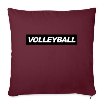 Volley-ball joueur de volley-ball - Housse de coussin décorative 45 x 45 cm - bordeaux - Devant