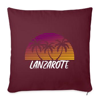 Lanzarote - Housse de coussin décorative 45 x 45 cm - bordeaux - Devant