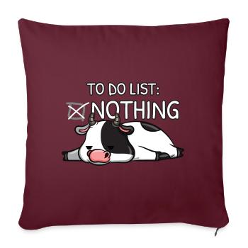 To Do List Nothing - Sofakissenbezug 45 x 45 cm - Burgunderrot - Vorne