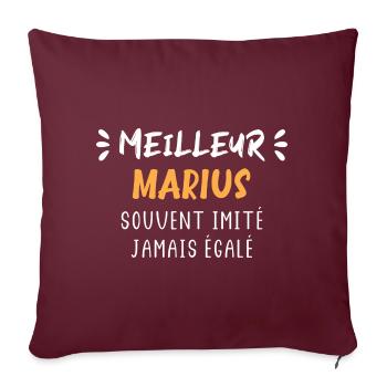 Souvent imité jamais égalé meilleur marius - Housse de coussin décorative 45 x 45 cm - bordeaux - Devant