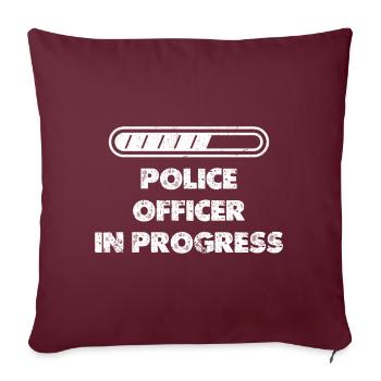 Polizist im Einsatz Polizist Geschenke - Sofakissenbezug 45 x 45 cm - Burgunderrot - Vorne