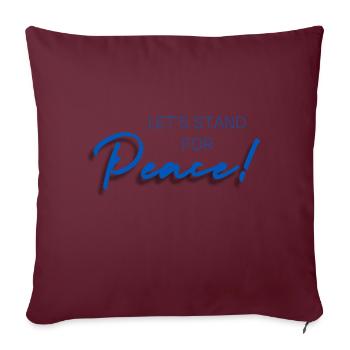 Ensemble pour la paix - Housse de coussin décorative 45 x 45 cm - bordeaux - Devant