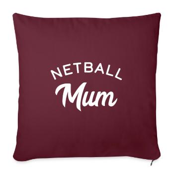Maman Netball - Housse de coussin décorative 45 x 45 cm - bordeaux - Devant