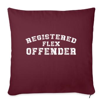 Culturisme drôle de délinquant enregistré flex - Housse de coussin décorative 45 x 45 cm - bordeaux - Devant