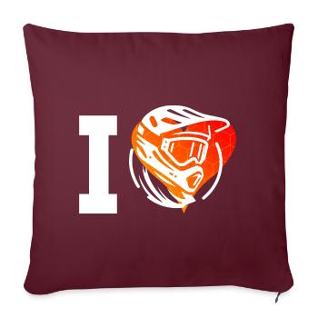 Cyclisme Cyclisme Cyclisme VTT - Housse de coussin décorative 45 x 45 cm - bordeaux - Devant