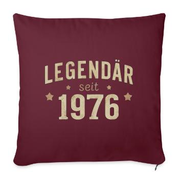 Légendaire depuis 1976 - Housse de coussin décorative 45 x 45 cm - bordeaux - Devant