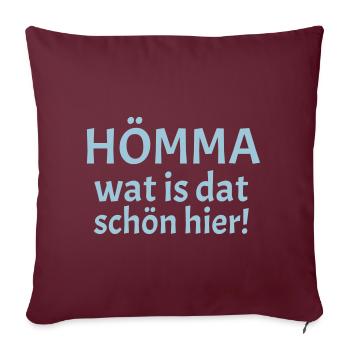 Hömma - Housse de coussin décorative 45 x 45 cm - bordeaux - Devant