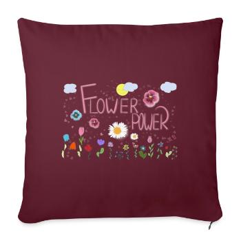 Spring is coming - Housse de coussin décorative 45 x 45 cm - bordeaux - Devant