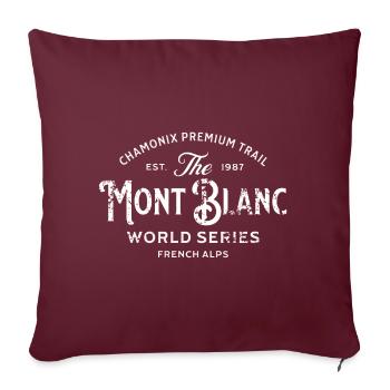 Chamonix premium trail Mt Blanc - Housse de coussin décorative 45 x 45 cm - bordeaux - Devant