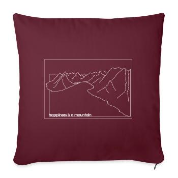 Happiness is a mountain - Sofa pillowcase 17,3'' x 17,3'' (45 x 45 cm) - burgundy - Front